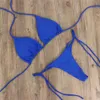 2PCS Sexy Women Summer Swimodwear Bikini Top Zestaw Bra Bielid Reweat Gstring Thong Trójkąt Trójkąt Rolowanie Kąpiec kąpiel Swimm7103480