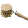 Natural Wooden Long Handle Pan Pot Brush Dish Bowl Washing Cleaning Brush Household Kitchen Cleaning Tools GCB15133