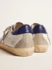 Scarpe casual per coppie firmate di lusso versione top Sneakers Super-Star da uomo in pelle bovina italiana fatta a mano con stella in pelle scamosciata e linguetta blu sul tallone piccola