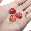 Stone Loose Beads Jewelry Natural Agates Quartz Pink Jades Tiger Eye 18Mm Heart Shape Cabochon Fashion Diy For Acc Dyy