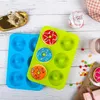 6 holes siliconenvorm voor bakpan gebak en bakkerij accessoires cake tools donut mold candy bakeware maken chocolade donut mallen