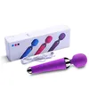 Massageador de brinquedos sexuais adultos para mulheres 10 velocidades USB recarregável Oral Clit Vibrators para mulheres AV Magic Wand Vibrador G-spot Massager