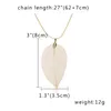 Classic Design Real Complete Leaf Specimen Pendant Necklace Sweater Chain Necklaces for Women Gift