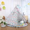 Tents And Shelters Kids Tent Wigwam For Children Portable Cotton Home Tipi Folding Indoor Girls Boys Toy Teepee Original Triangle