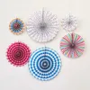 6pcs/Set Paper Fans Dekorationsset Hängende DIY -Papierhandwerk für Hochzeit Geburtstag Babyparty Weihnachtsfeier Hausmöglichkeit