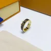 2022 Men Mode Ring Designer Casual For Men Women Sieraden Titanium Steel Letter Lovers Wedding Party Hoge kwaliteit Ringen