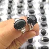 Anéis de turquesa negra naturais jóias de moda jóias femininas para feminino 50pcs