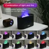 Kinscoter aroma diffusor luftfuktare ultraljud cool mist maker fogger led eterisk oljeflamslampa diffusor 220719