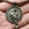 Hänge halsband viking odin raven talisman amulet manlig halsband wicca fågel smycken runor halslösa wiccan hedniska män kvinnor tillbehör