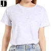 T-shirt estiva casual da donna Fashion 100% cotone manica corta quotidiana Kiss Line Stampa T-shirt grafica regolare femminile O-Collo Tee Top 220511