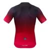 Maillot de cyclisme professionnel pour hommes, rouge dégradé, respirant, course d'équipe, hauts de vélo, vêtements de vélo courts, M36, été 2024