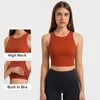 Yoga Kıyafeti LOLI Yüksek Boyun Spor Spor Sütyeni Yastıklı Kırpma Üst Kadın Racerback Egzersiz Atletik Spor Tankı Dahili BraYoga