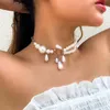 Pendant Necklaces High Quality Elegant Tassel Pearl Short Choker Necklace Wedding Bridal Collares Para Mujer Vintage Fashion Jewelry 2022 Wo