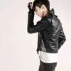 Koreanische Version Neue Männer Pu Jacke Jacken Punk Fan Leder Shorts Jugend Schlank Trend Pu Leder Jacke Retro Männer hübsche Jacke L220801
