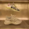 Brand de luxe Sneaker Femmes Chaussures décontractées Cosmos / F Blanc et ballet Rose en cuir rose Néoprène Low-top Trainers Crystals en cuir authentiques 35-44