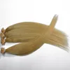 Brasilianska hårförlängning Straight Style Indian Peruvian Malaysian U-tips Remy Mänskliga hår Partihandel 14 "-26" 100s 60 # Platinum Blondin, Gratis DHL