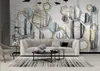 Anpassade 3D-tapeter väggmålning modern minimalistisk skog tredimensionell geometrisk TV vardagsrum sovrum bakgrund vägg dekoration klistermärken