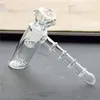 Recylcer Bong Cuello doblado Tuberías de agua narguiles Boya Base Bong Classic Bubbler Recycler Oil Rigs