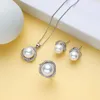 South Sea Shell Pearl Gold Jewelry for Women Sets ketting oorbellen ring met zirkoon feest verjaardagsbruiloft cadeau 220702255111111111