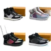 2022 Designer Rivoli Casual Shoes Casual Men Calfskin Sneakers Flower Motifs Treinadores Vintage Top Top Casy Sports Shoe All-Match Boots