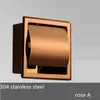 Holders Toilet Paper Holders Single Wall Bathroom Roll Box Polished Gold Recessed Toileissue Holder All Metal Contruction 304 Stainless St