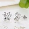 butterfly silver stud earrings dream super flash zircon earrings factory wholesale Butterfly diamond earring