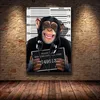 Abstract Nodern Divertente Criminale Scimmia Tela Pittura Poster Stampe Wall Art Animali Immagine per Soggiorno Home Decor Cuadros