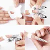 300/500 pcs Builder Franse nagelverlengingsvorm TIPS Professionele nail art gids Tools Acryl Curve Nail Gel Pools Sticker NAT056