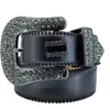 2022 Cinturón de diseñador Bb Simon Cinturones para hombres Mujeres Cinturón de diamante brillante Negro sobre Negro Azul Blanco Multicolor 25251