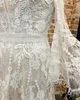 Boho spets bröllopsklänningar 2023 brudklänningar a-line djup v-ringning domstol trädgård slott verklig bild elfenbens bohemian brud inspiration vibbar blossade ärmar essense v-back plus