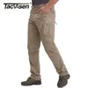 TACVASEN Summer Lightweight Trousers Mens Tactical Fishing Pants Outdoor Hiking Nylon Quick Dry Cargo Pants Causal Work Trousers 220706