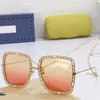 Popularne męskie marki projektant okularów przeciwsłonecznych G1033 Unikalna metalowa rama duża kwadratowa rama modna miss okularów słonecznych