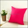 Pillow Case Bedding Supplies Home Textiles Garden Ll Sofa Comfortable Pillowcase Cushion Er Pure Color Polyester Dhjcu