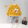 Herbst Kinder Baby Mädchen Kleidung Set Säugling Anzug Baby Mädchen Kleidung Sweatshirts Tops Hosen Schöne Bär 2 stücke Kleidung