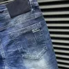 Jeans da uomo firmati Jeans skinny strappati a righe bianche Pantaloni da motociclista slim elasticizzati alla moda Pantaloncini neri