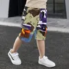 EACHIN Boys Shorts Summer Teenagers Boys Elastic Waist Cargo Shorts Child Short Pants Calf Length Kids Trousers Trend Pants 220707