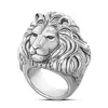 Junerain Brand Plated Gold Lion Head Men Ring King of Forest Punk Animal Male039s Jewelry Fashion and Rock Style Gift Ring26157641785