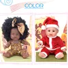 30cm Rebirth Doll Silicone Simulation Rebirth African Afro Simulation Doll Early Education H 220822