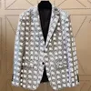 B9023 Ternos Masculinos Blazer Itália Paris Jaquetas Masculinas de Luxo Marca Dupla F Manga Longa Jaquetas Terno Vestido de Noiva