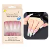 24PCS/Box Fake Nail Finished Long Ballerina Almond Manicure Patches Press On Nails Full Cover Nail Tips