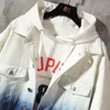 QNPQYX New Men's streetwear Jackets Mens With Gradual Personality Denim Men Coat Casual Teens Jacket Cotton Collar Long Sleeve Bomber