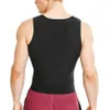 Nieuwe mannen zweet body shaper vest slanke taille trainer buik dikke baring sauna pak fitness shapewear t shirt corset top200q