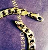 Womens Bracelet 8mm Free GiftBox 18k Fine Solid Gold FIGARO Curb Link Chain