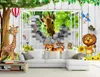 Papéis de parede de mural 3D personalizados, quarto de animais, quarto de parede 3D Wallpaper Wallpaper Murais de decoração de quarto