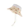 Pare-soleil d'été imprimé de dessin animé, chapeau de pêcheur pour nourrissons en bas âge, chapeaux de plage respirants pour bébés garçons et filles, casquettes seau