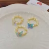 Frauen Ring Sommer Kristall Perlen Vintage Ringe Set Neue Koreanische Frauen Schmuck Temperament Zubehör Süße Ästhetische Geschenk