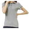 Camiseta polo feminina de grife de alta qualidade Vrand 100% algodão branco preto manga curta casual casais soltos bordado camisetas para mulheres com tops francos tamanho asiático M-3XL