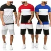 Zomer sport fitness homewear heren s shorts mouw t shirt broek 2 stuks sets dagelijkse kleding mannelijke pakken voor mannen tracksuit 220708