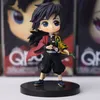 6 Sztuk / Set Demon Slayer Kimetsu No Yaiba Rysunek Q Ver. Giyuu Inosuke Tanjirou Nezuko Zenitsu Figurka Anime Action Rysunek 5-7cm 220411