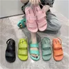 50%off Sandals Pvc Platform For Women Nice Summer Shoes Woman Flats Beach Female Footwear Sandles Heels 07042